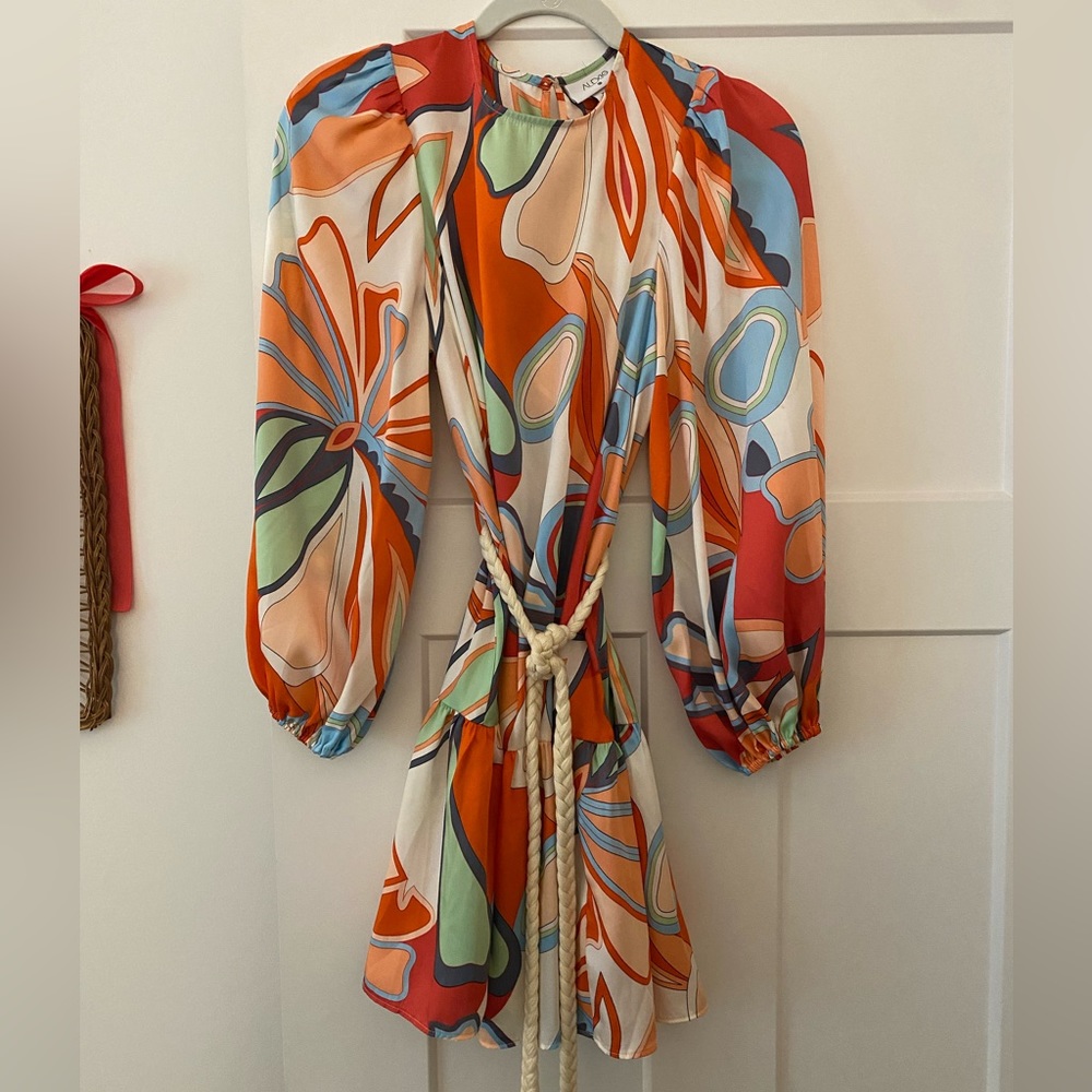 Alexis x Target flowy mini dress with tie waist